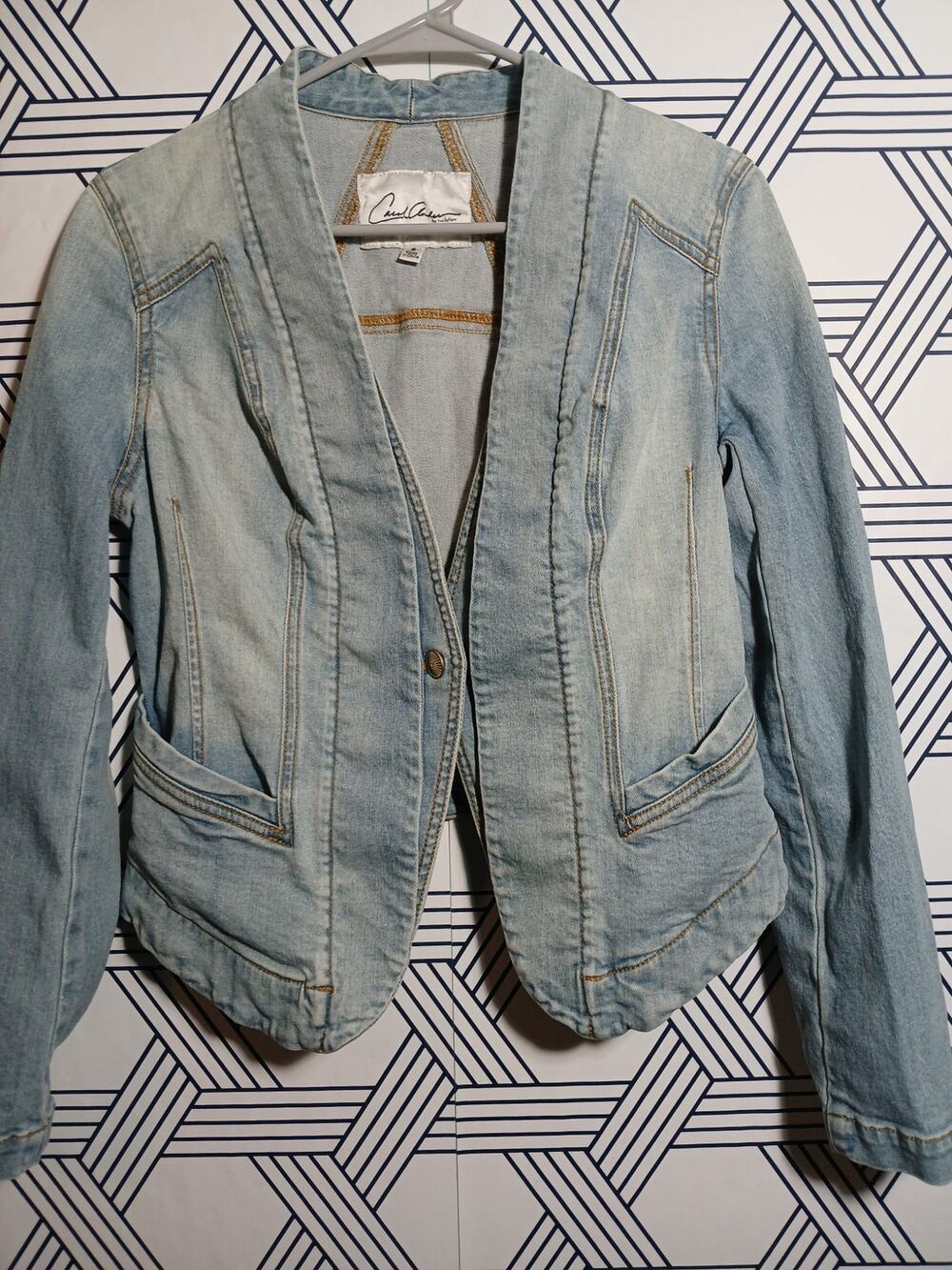 Carol Anderson by Invitation Denim Blazer Classic Tailored Feminine Fit